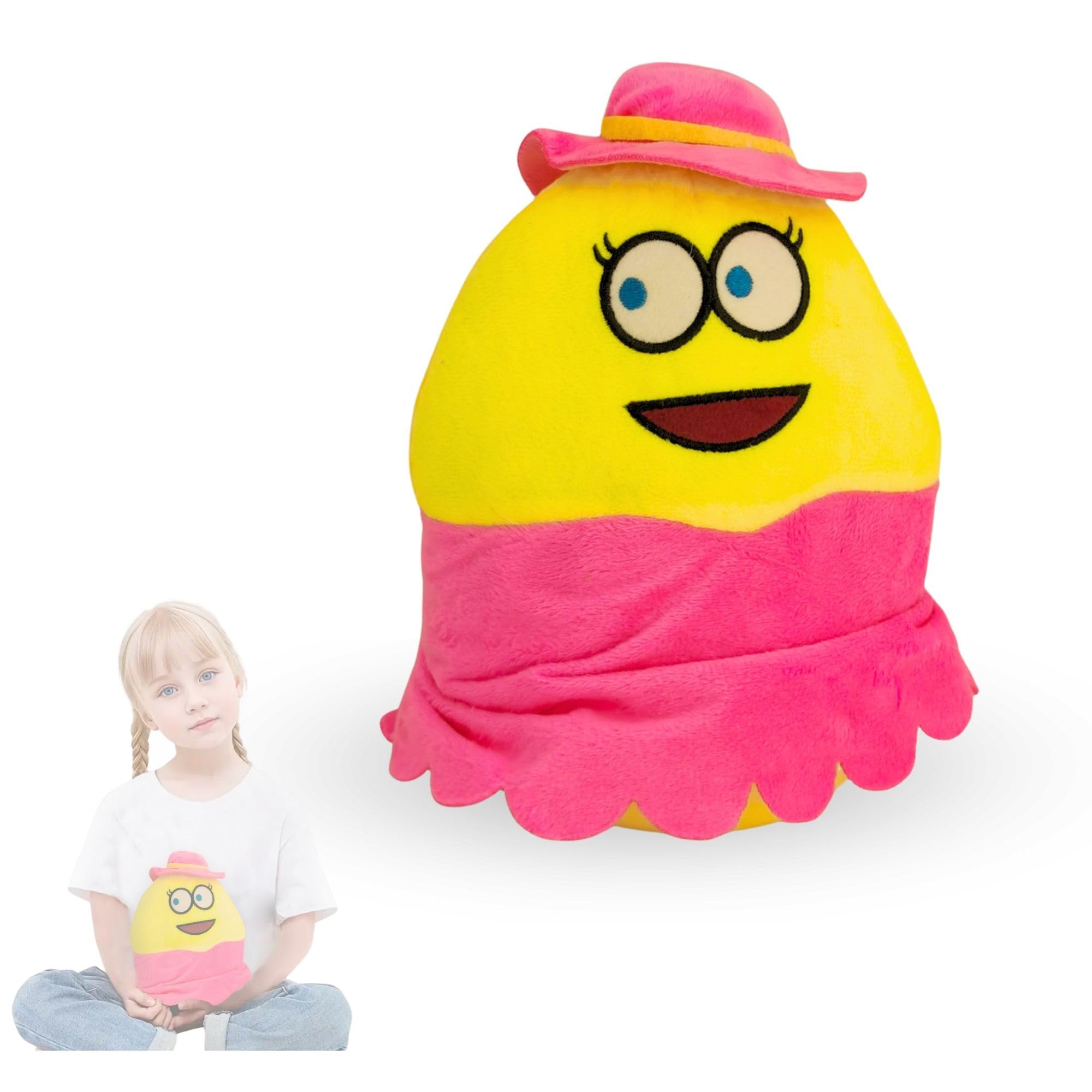Alien Pou Stuffed Plush Doll. Soft Pou Plush Toy. Cotton Alien Pou Plush Doll. Kawaii Alien Pou Doll for Children of All Ages. Costume Pou Toy Figure. My Pet Alien Pou Plush. (Girl)