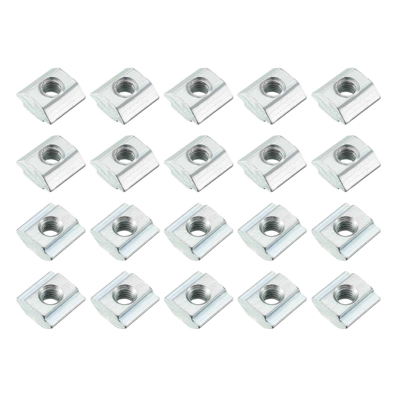 METALLIXITY Slide in T-Nut (M4 Thread) 20pcs, Carbon Steel T-Slot Nut Fastener for 2020 Series Aluminum Extrusion Profile