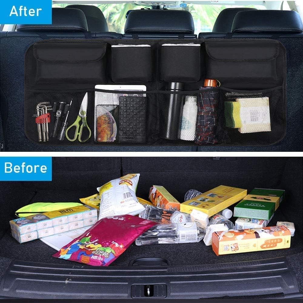 Snuopfy Car Boot Organiser, Waterproof Durable 8 Bags Car Seat Organiser - Image 3