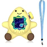 SGHLDE for Tamagotchi Paradise Silicone Case with Dial Cover and Lanyard, Cute 3D Stars Standing Protective Case for Tamagotchi Paradise Accessories, Yellow Stars