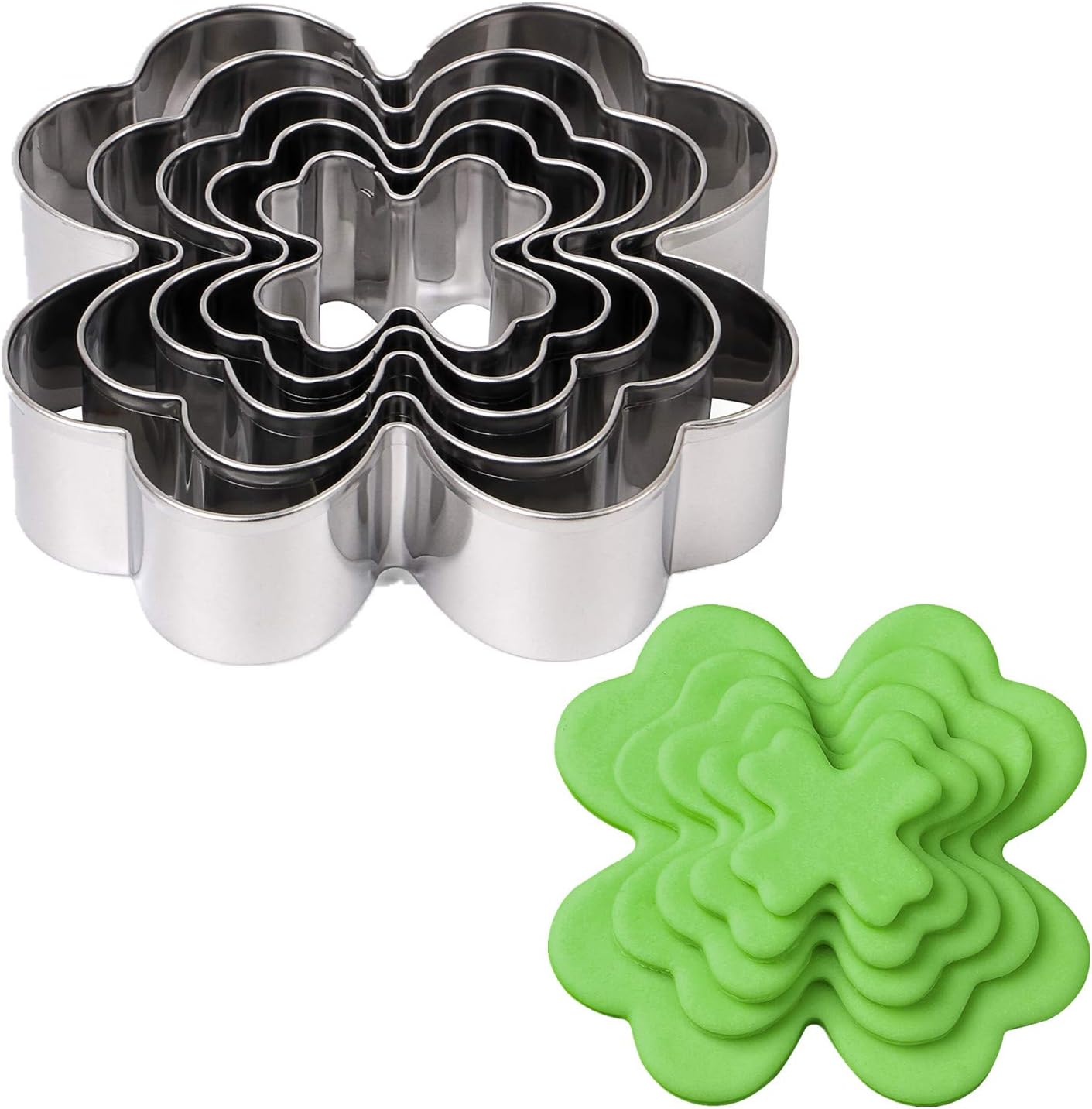 BakingWorld Shamrock Cookie Cutters Set St. Patrick's Day