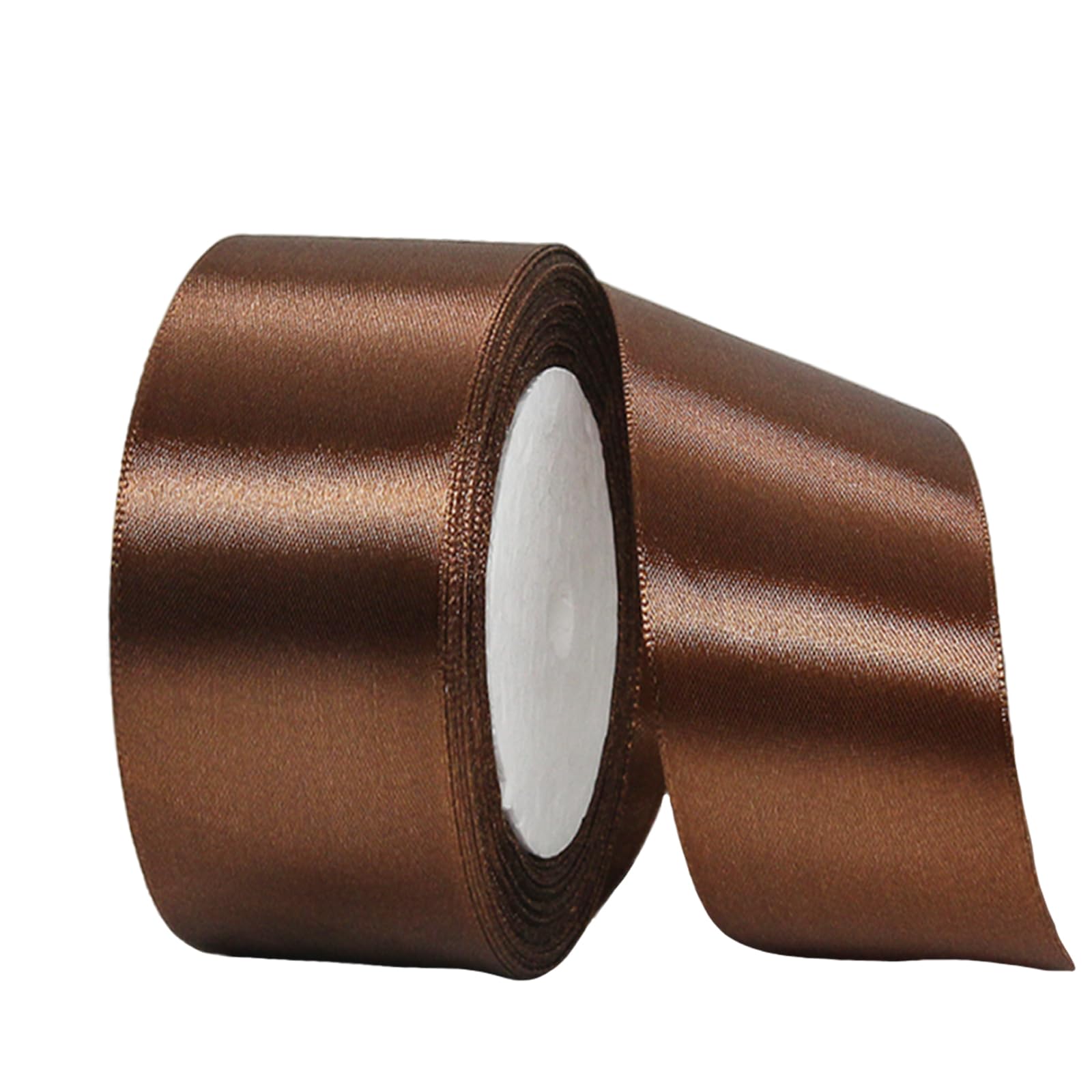 Wide Coffee Ribbon 40mm Satin Ribbons for Gift Wrapping,22m 1.5Inch Silk Thick Wrapping Ribbon Coffee for Crafting,Christmas,Wedding Car,Hair Bows,Bouquets,Party,Cake Decorations