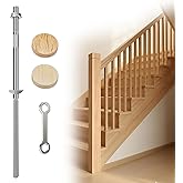 Newel Post Mounting Kit (1-Pack)：Fix Wobbly Stairs with Massive 11" Steel Anchors &ndash; Invisible Hardware Design for Wood &amp; Concrete Floors &ndash; Includes Real Oak Wood Plugs for Residential &amp; Commercial