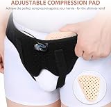 Tenbon Hernia Belt for Men and Women Adjustable Inguinal Support Black M view 4
