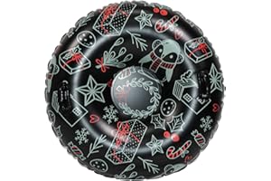 DIMAR GARDEN 47" Snow Tube Inflatable Snow Sled with Heavy Duty PVC and Handles