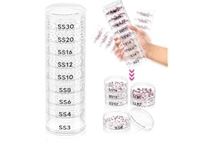 WEFANIFY Stackable Rhinestone Sorter Tower, Rhinestone Sorter by Size, Rhinestone Sorter Shaker Tower by Size, Rhinestone Size Sorter System for Sorting Rhinestones by Size from SS3 to SS30