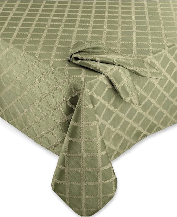 Lenox Linens Laurel Leaf Sage 7101 Tablecloth 90" Round