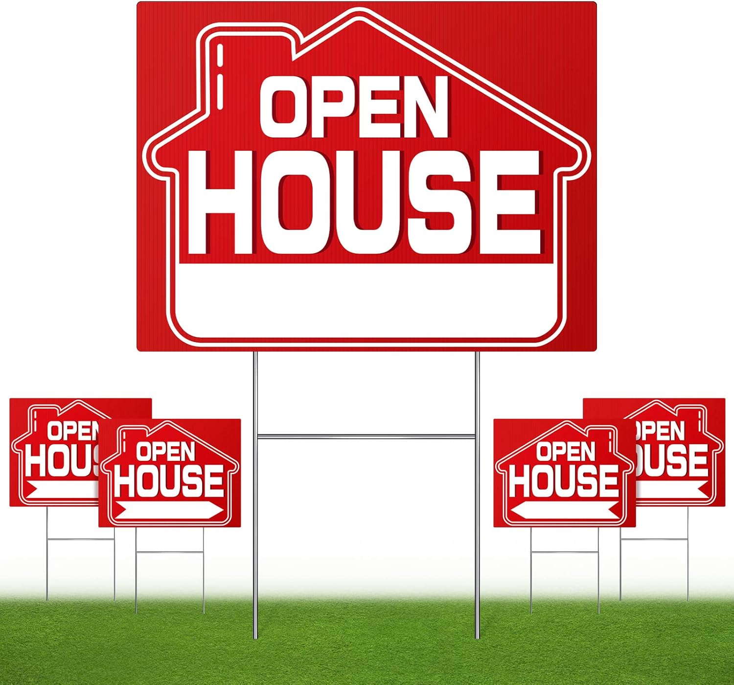 Yard Signs - Open House Signs (5 Pack), 16