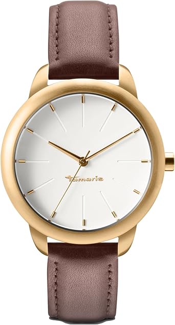 Tamaris Reloj de mujer Valerie marrón, dorado y blanco ...