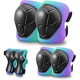 Kids Protective Gear Set Knee Pads for Kids 3-14 Years Toddler Knee and Elbow Pads with Wrist Guards 3 in 1 for Skating Cycling Bike,Biking, Roller Skates, Scooters