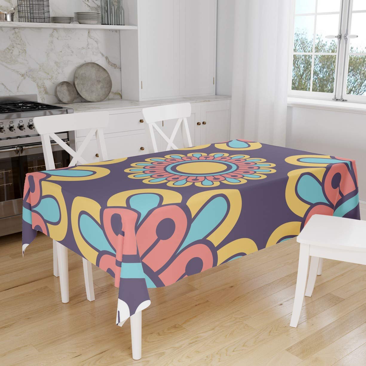 Bonamaison Kitchen Decoration, Tablecloth, 140cm x 160cm - Designed and Manufactured in Turkey