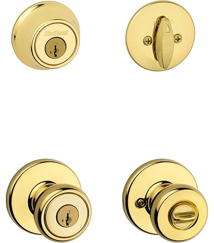 Kwikset Tylo Entry Door Knob with Lock and Key, Secure Keyed