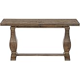 Martin Svensson Home Napa Sofa Console Table, Modular Flip Top Dining or Accent, Solid Natural Wood