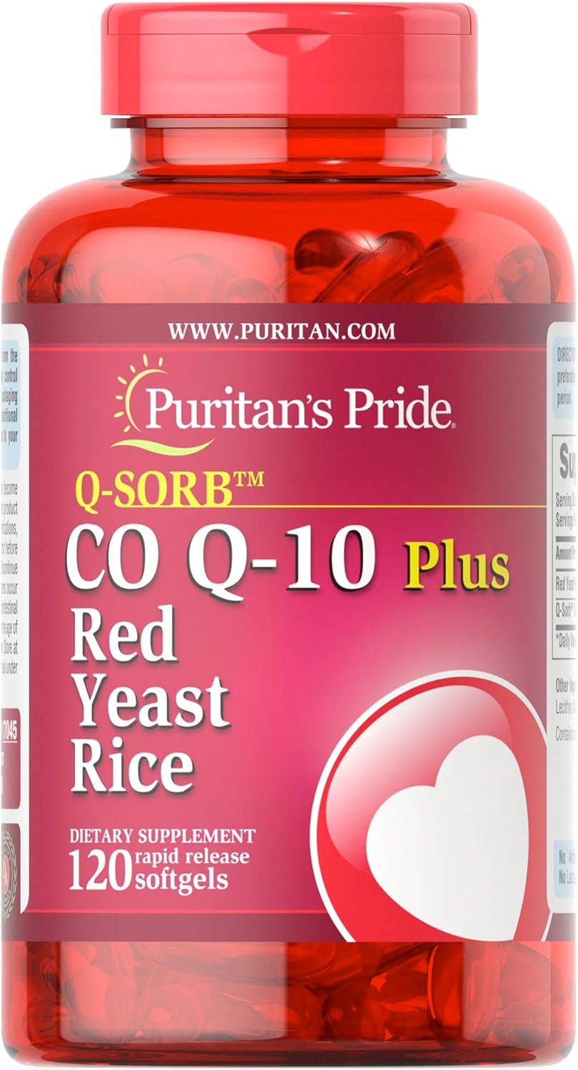 Q-Sorb CoQ10 Plus Red Yeast Rice,120 Rapid Release Softgels by Puritan's Pride: Health & Personal Care