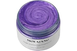 Mofajang Hair Wax Dye Styling Cream Mud, Natural Hairstyle Color Pomade, Washable Temporary, Purple