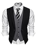 Coofandy Mens Formal Fashion Layered Vest Waistcoat