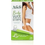 Nad's Body Wax Strips Hair Removal For Women At Home plus 4 Calming Oil Wipes, 24 Count