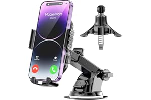 Eyemay Car Phone Holder Mount [Air Vent, Dashboard, Windshield 3 in 1] Triangle Clip Base, Strong Suction Cup, Hands Free Universal Stands for iPhone 16 15 14 Pro Max All Cell Smartphones