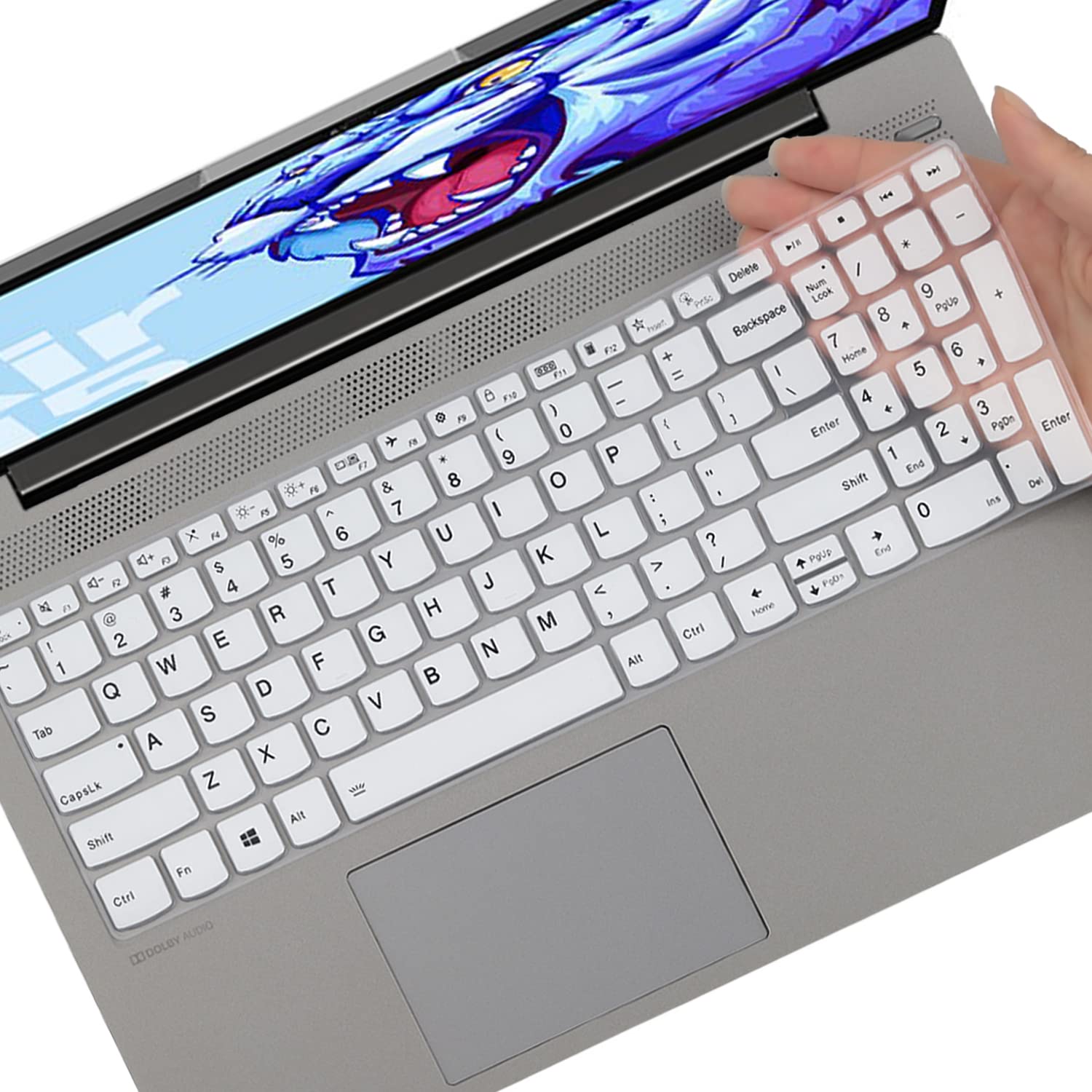 Photo 1 of Keyboard Cover Skin for Lenovo Ideapad 5 15IIL05 15.6" /Ideapad Flex 5 15IIL05 /Ideapad Slim 7 15 15.6" |New Lenovo Flex 5 15 15.6 US Layout Keyboard Protective Cover Skin -White