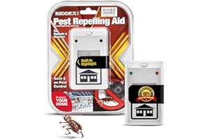 RIDDEX Plus Insect Repellent | Plug in, Mouse Deterrent - Pest Control for Defense Against Rats, Mice, Roaches, Bugs and Insects | Control Pests with No Toxins | White