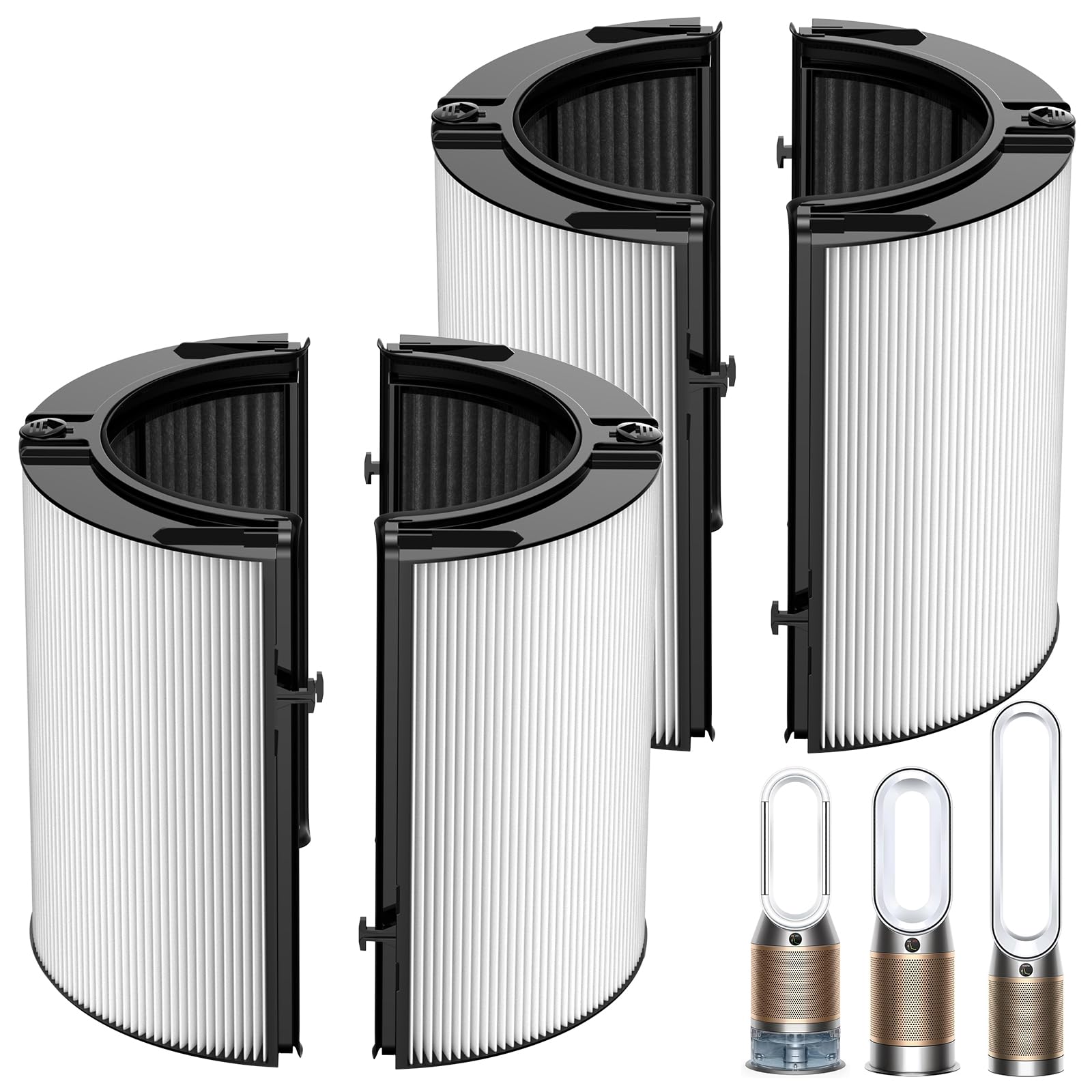 Photo 1 of 360° Combi 2 in 1 HEPA and Carbon Filter Compatible with Dyson TP04 HP04 TP07 TP06 HP06 PH02 PH01 PH03 PH04 HP09 TP09 HP07 TP10 HP10 Air Purifi-er, H13 Grade True HEPA Replacement Filter, 2 Pack