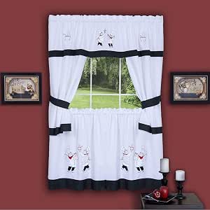 Achim Home Furnishings Bristol Cottage Gardinen-Topper 147 X 61 Cm Mit Swag-Deko