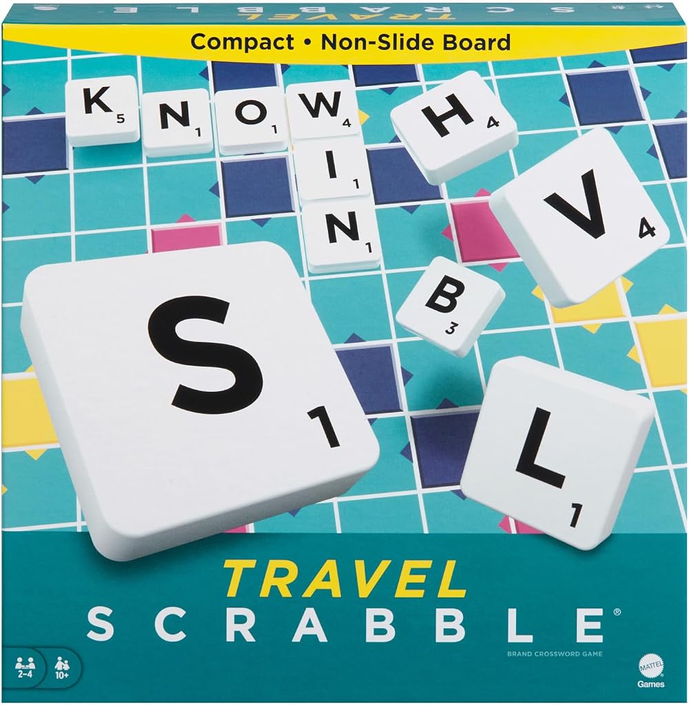 Mattel Games Travel Scrabble Game for 2-4 Players English Edition