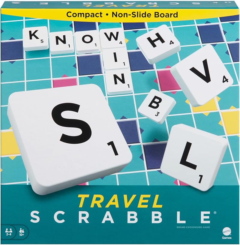 Mattel Games Travel Scrabble Game for 2-4 Players English Edition