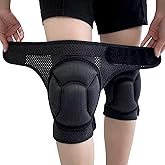 JYBTAA Knee Pads for Men Women Work, Gardening Kneeling Pad for Cleaning Floors, Cushion Kneepads for Flooring Crawling Painting Weeding, Concrete Kneepads for Adult and Elderly, Black M (1 pair)