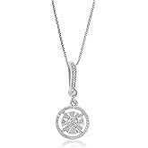 VIR JEWELS 1/10 cttw Lab Grown Diamond Pendant Necklace in Sterling Silver with Chain