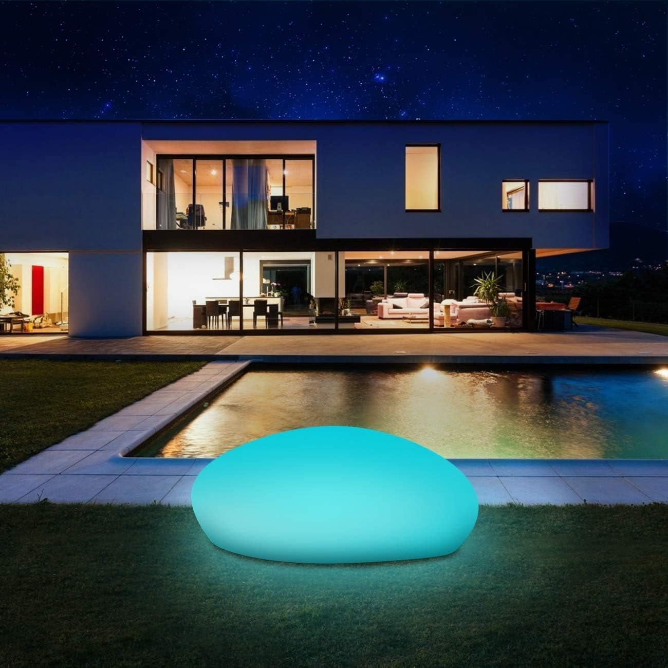 infray Solar Lights for Outdoors, Solar Lights for Outdoors, Solar Garden Lights, 40 cm Solar Ball Garden with 9 Modes, IP67 Waterproof LED Solar Lamps, 40 x 30 x 16 cm