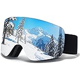 JQF Gear Ski Goggles OTG Snow/Snowboard Goggles Snowboarding Goggles Over Glasses Ski Goggle for Men Women Adult
