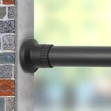 Vailge Tension Rod Shower Rail Curtain Poles 210-310CM Black