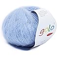 golo Mohair Yarn for Hand Knitting Wool Yarn for Weaving Sky Blue 03