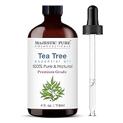 Majestic Pure Tea Tree Essential Oil with Glass