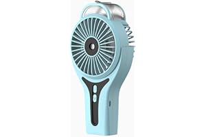 Sunneday Misting Fan | Handheld Fan with Water Mist | Rechargeable Cooling Spray Fan | Pastel Turquoise