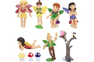 ONEST 10 Pieces Small Fairy Figurines Hand Painted Fairies Figures Miniature Fairy Garden Accessories Figurines for Kids Adults
