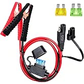 YETOR 10AWG Battery Alligator Clips,SAE Quick Release Adapter to Clips | with 2FT,SAE Clip Connectors Extension Charging Cable for Cars Motorcycles.