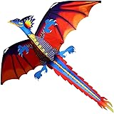 Hengda Kite-Classical Dragon Kite 140cm x 120cm Single Line With Tail