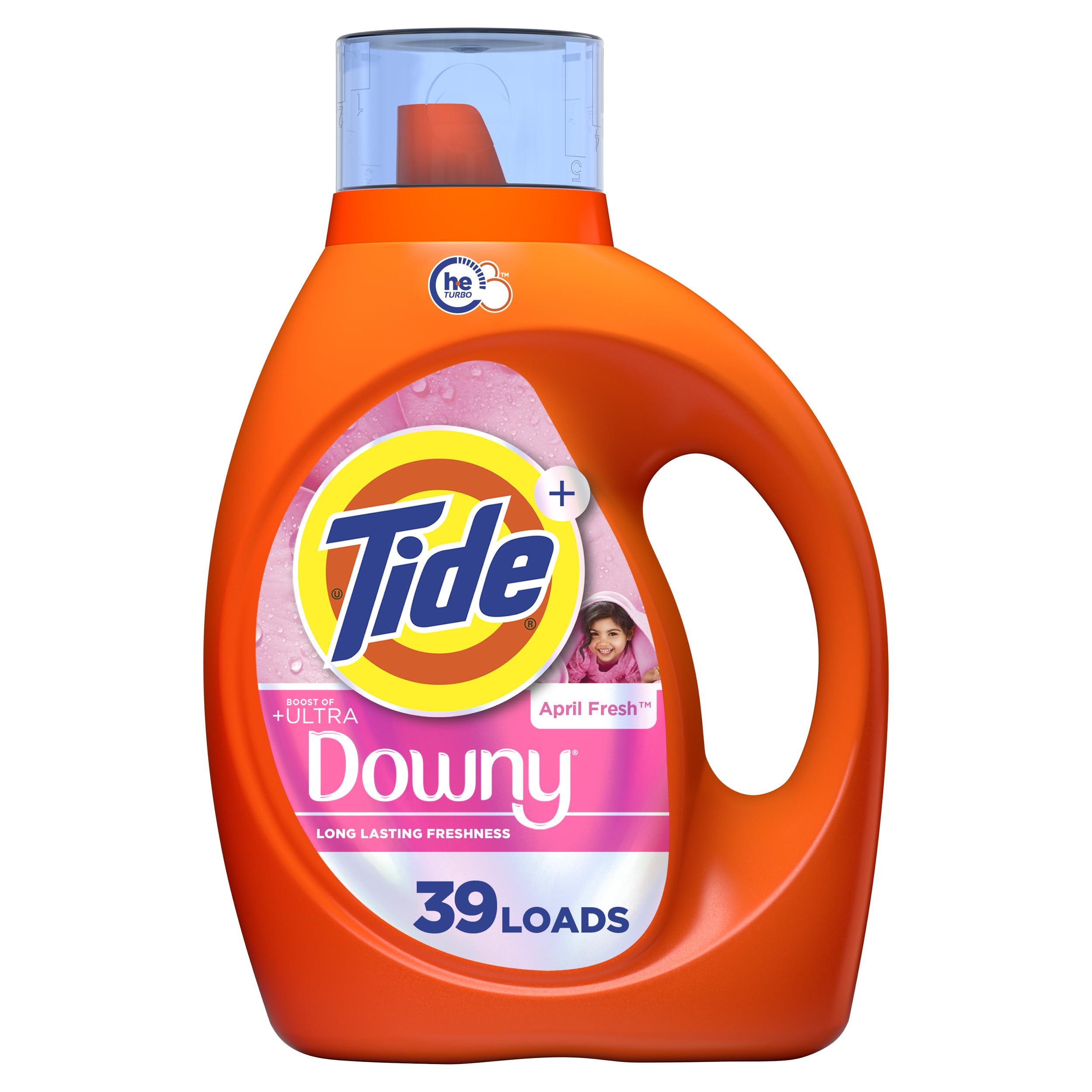Photo 1 of Tide Plus Boost of Ultra Downy Liquid Laundry Detergent, April Fresh Scent, 55 fl oz, 39 Loads, Laundry Detergent Liquid with Long-Lasting Freshness