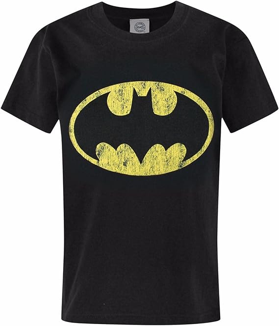 Amazon Co Jp バットマン Batman オフィシャル商品 キッズ 子供用 半袖 ヴィンテージスタイルロゴ Tシャツ 夏 男の子 Years 12 13 ミッドナイトブラック 服 ファッション小物