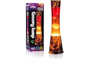 AHCCSD 16 Inch Volcano Beautiful Magma Lamp-Decal Base Colormax Volcanic with Yellow Wax in Orange Liquid Motion Lamps for Home Office Decor Great Gift