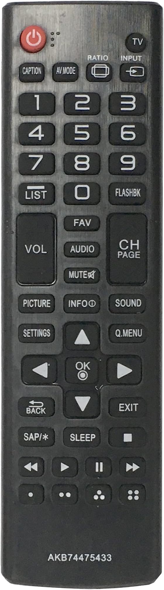 AKB74475433 Replaced Remote Compatible with LG TV 50LB5900 50LB6000 50LF6000-UB 55LB5550 55LB5900 55LB5900-UV 55LB6000 55LB6000-UH 55LF5500-UA 55LF6000-UB 55LX341C 55LX540S 55LY340C 55LY340C-UA