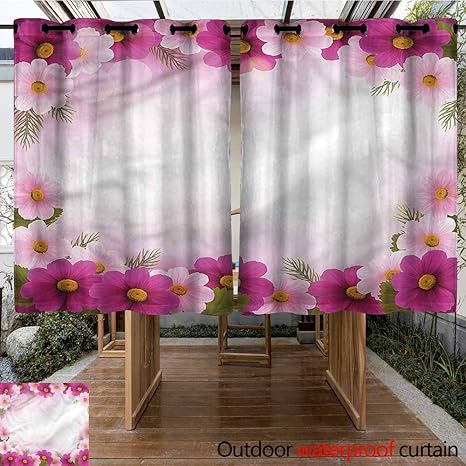 Amazon Com Sunnyhome Curtains For Bedroom Pink Romantic