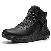 NORTIV 8 Men's Waterproof Hiking Boots Lightweight Outdoor Mid Trekking Leather Shoes DriftShield