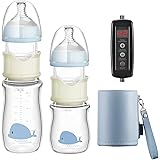 AIKEBAO Heating Constant Temperature Formula Mixing Bottle Gift Set 5 & 8 oz,Formula Bottle Mixing Bottle/Formula Dispenser B