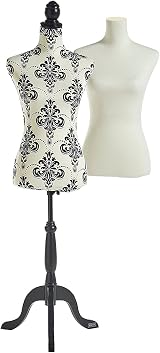 Beautify BTFY Mannequin Female Dressmaker Dummy UK Size 8/10 Damask view 1
