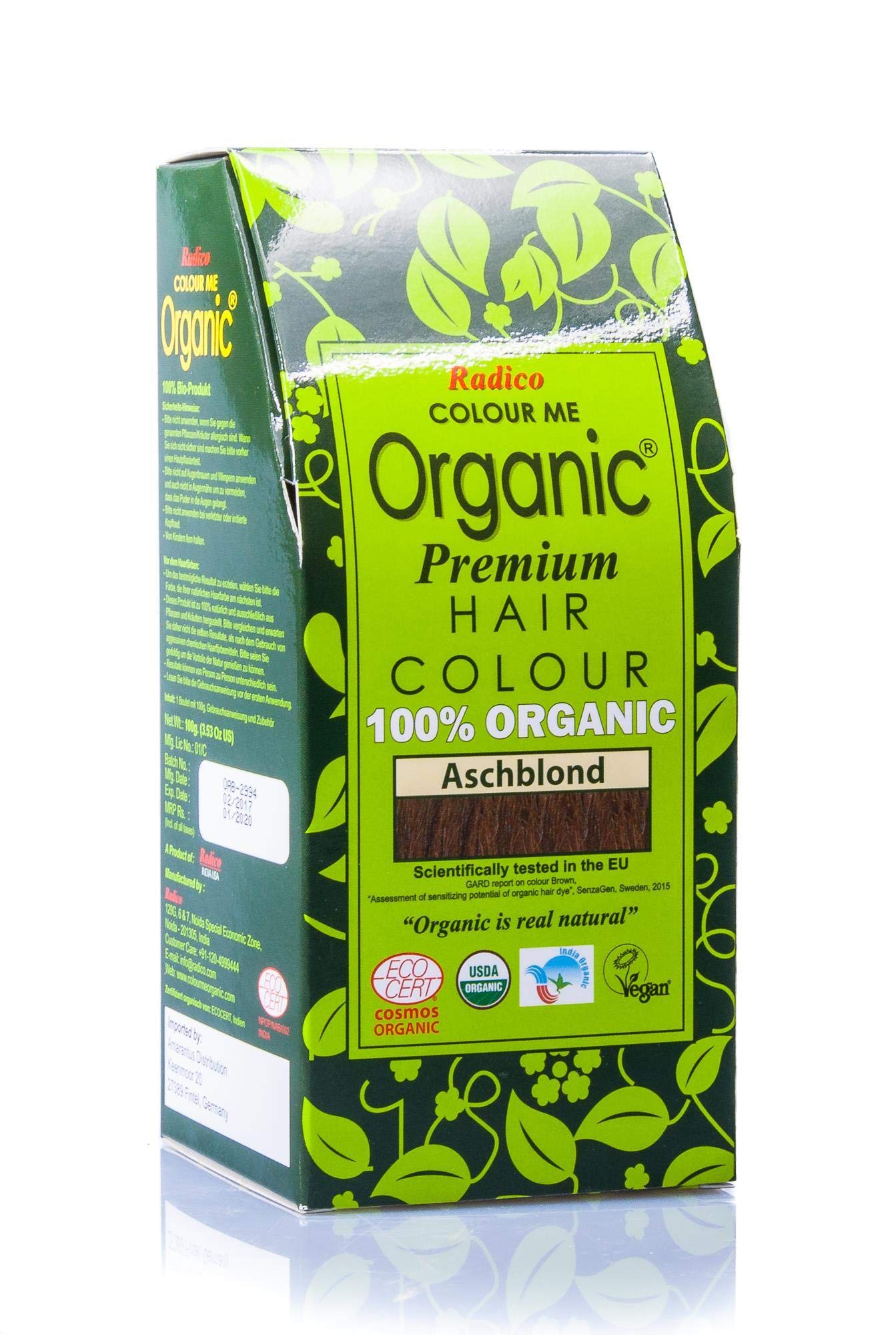 Radico Colour Me Organic Plant Hair Colour Ashblond (organic, vegan, natural cosmetics) Ashblond