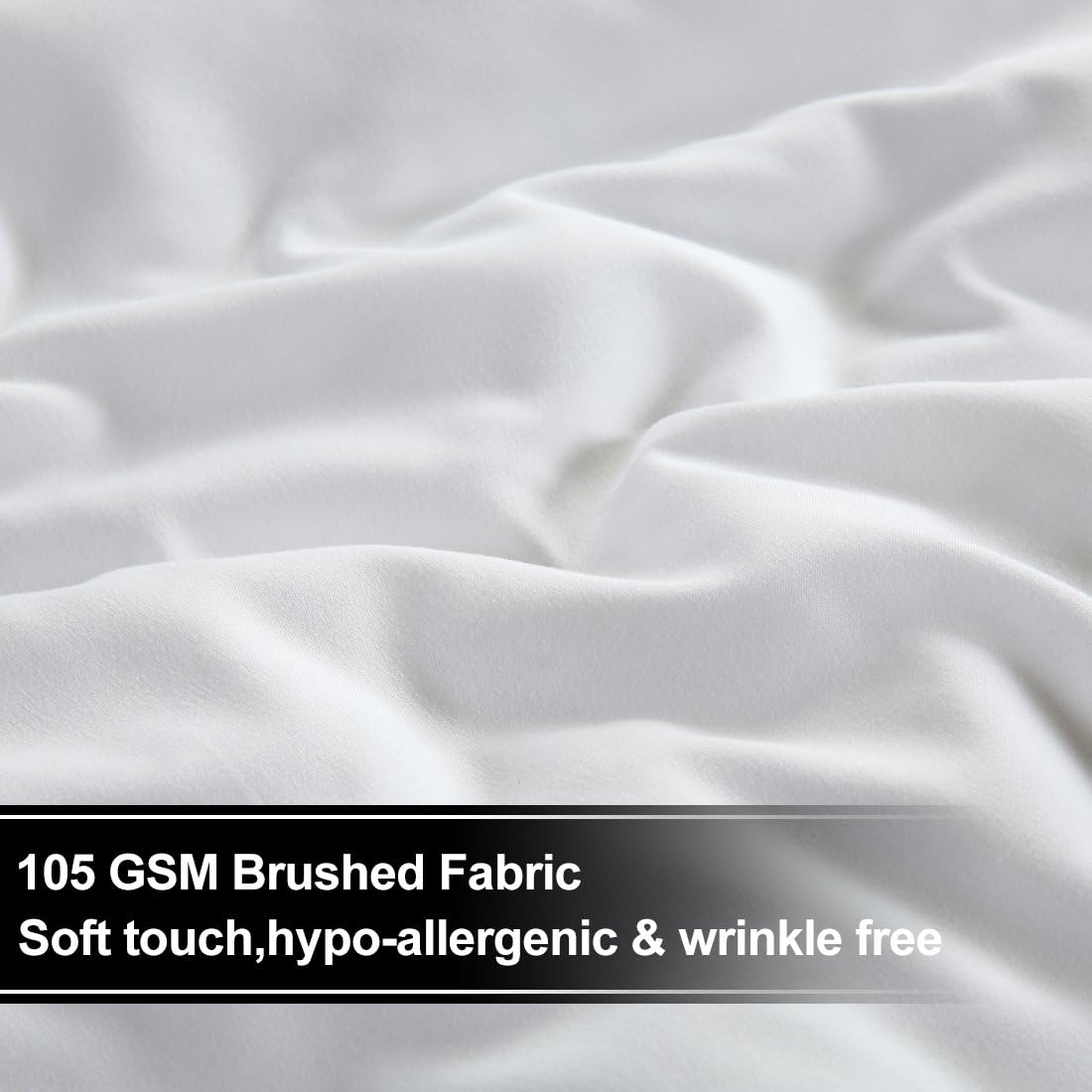 Balichun Duvet Cover Set King Size White Premium with Zipper Closure Hotel Quality Wrinkle and Fade Resistant Ultra Soft -3 Piece-1 Microfiber Duvet Cover Matching 2 Pillow Shams (White, King): Kitchen & Dining