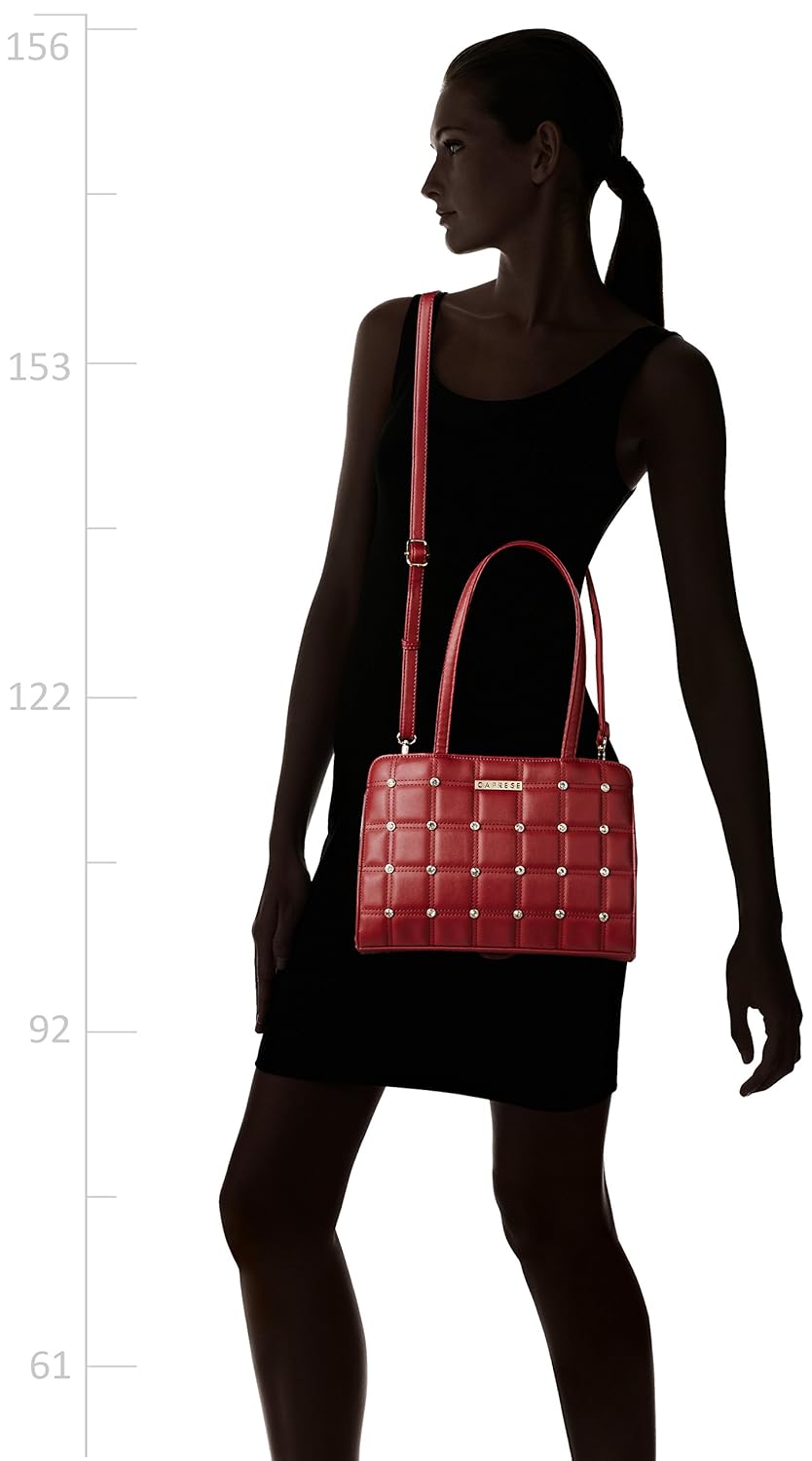 caprese grenda women's satchel (dark red)